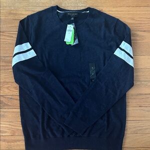 NWT!!! Banana Republic Dark Blue Crewneck Sweater with Light Stripes